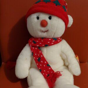 Rare and retired! 1999 TY "Snowboy" the snowman ⛄️ beanie buddy - Used